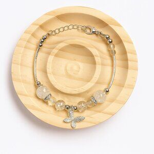 Elegant Silver Butterfly Charm Bracelet